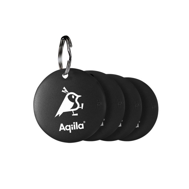 Nyckelringsspårare Aqiila Tagbird Bluetooth, svart, 4-pack - 1