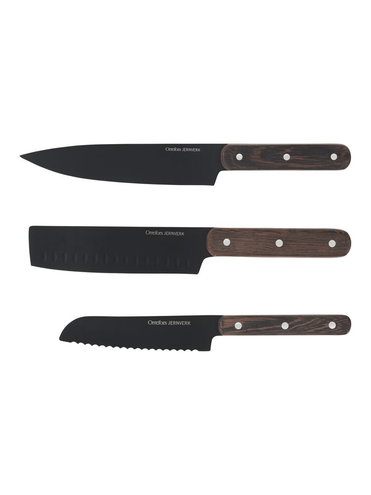 Knivset 3-pack Orrefors svart - Julklappar till anställda – Företagets julgåvor till personal och kunder - Kök & Bak