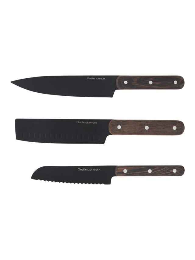 Knivset 3-pack Orrefors svart - 1