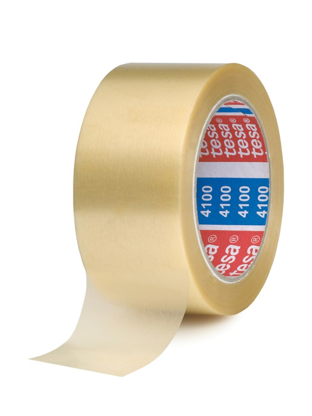 Packtejp Tesa 4100 66x50 vit PVC Präglad - 50mmx66m - 1