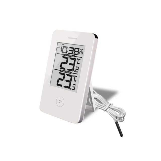 Termometer inne/ute digital vit - 1