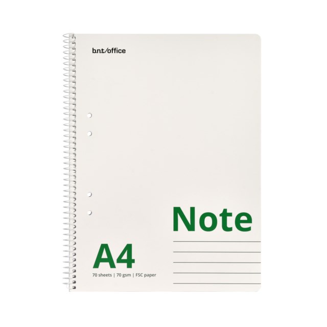 Kollegieblock A4 70g linjerat hålat - A4 Linjerat, hålat - 1