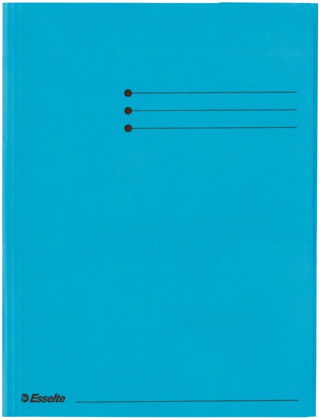 Kartongmapp 3-klaff A4 blå - 1
