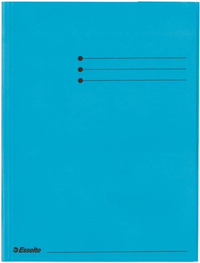 Kartongmapp 3-klaff A4 blå - 1