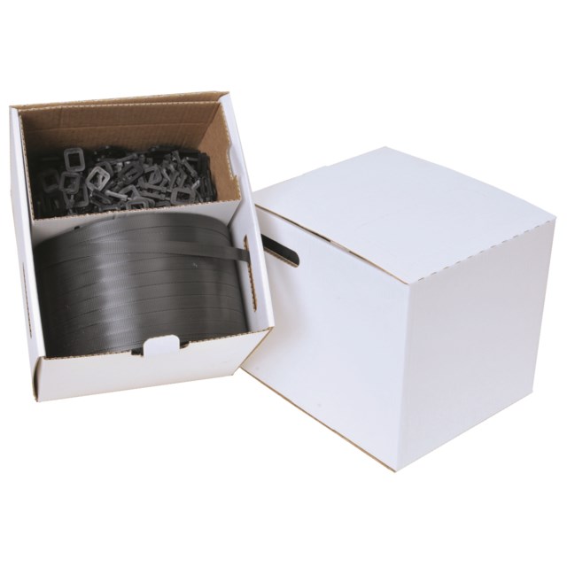 Packband PP 12mmx1000m + 500 spännen - 12mmx1000m - 1