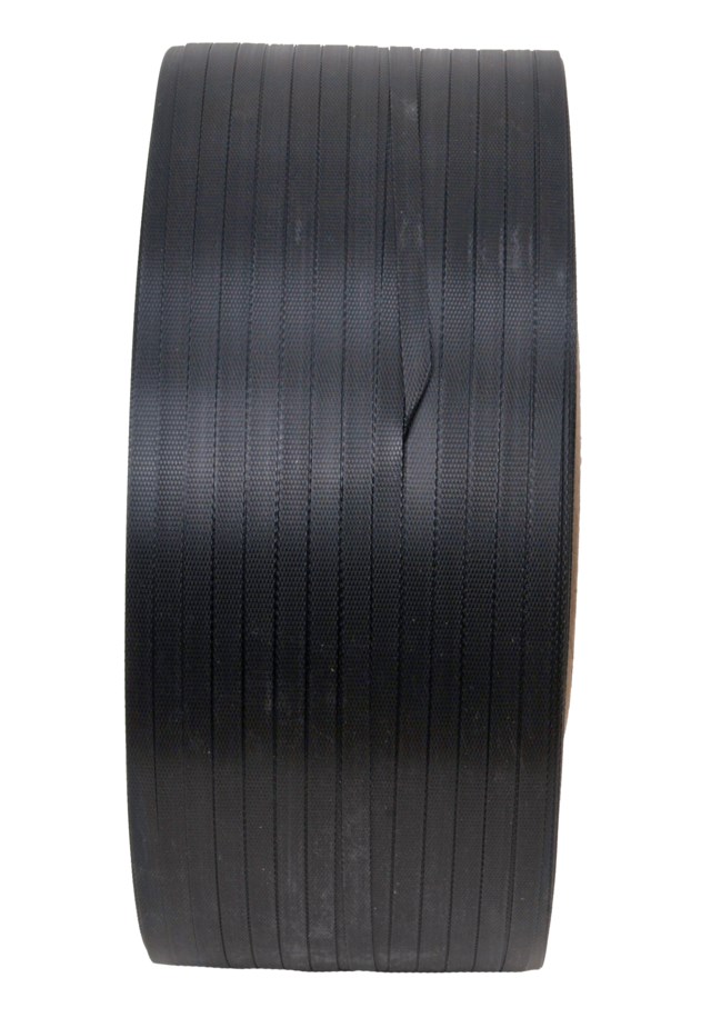PP-band 12x0,63mmx3000 m svart - 12x0,63mmx3000m - 1