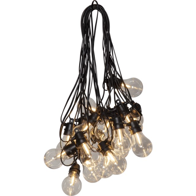 Ljusslinga Star Trading Selecta, varmvit LED, timer, svart - 1