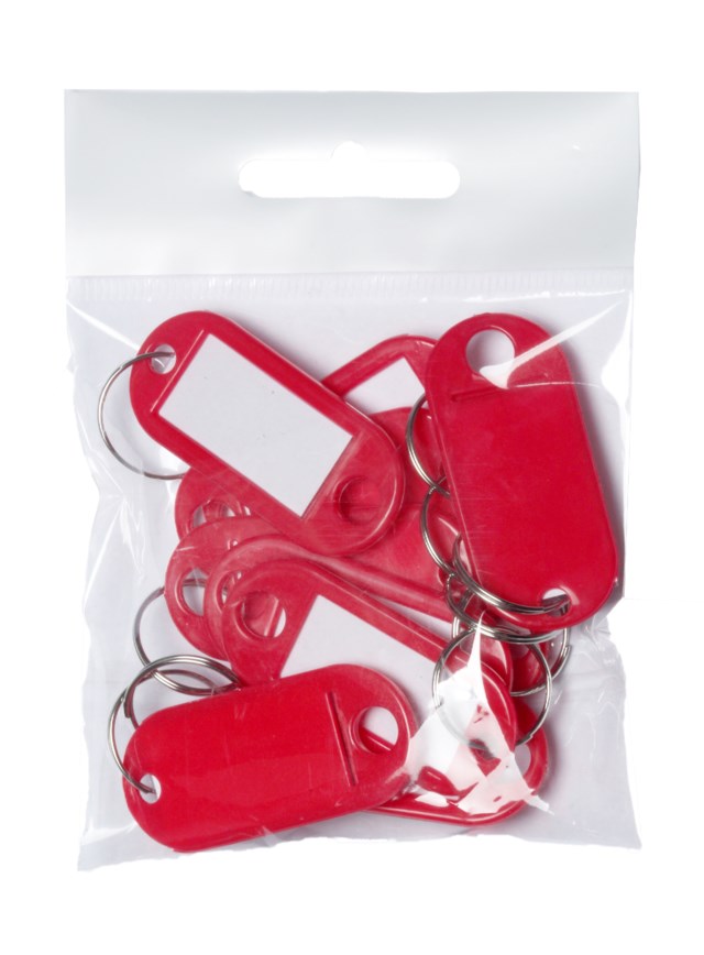 Nyckelbrickor röd 10st/fp - 1