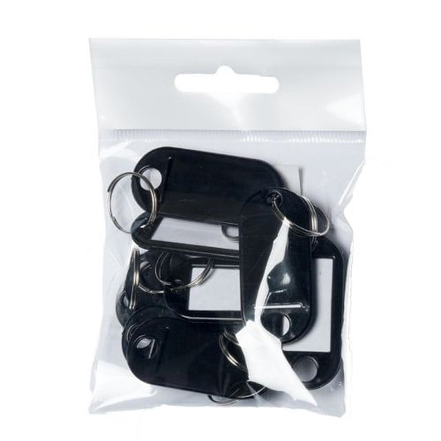 Nyckelbrickor svart 10st/fp - 50x20mm - 1