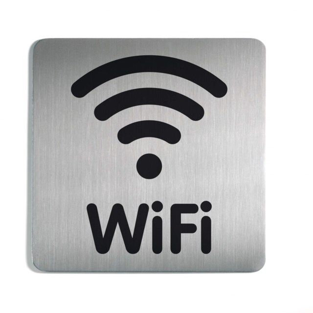 Fyrkantig symbolskylt WiFi - 1