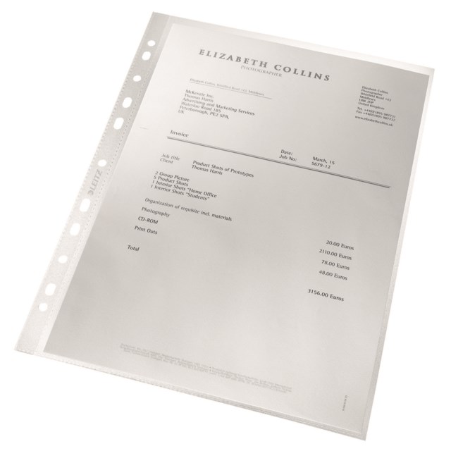 Plastficka Leitz re:cycle CS A4 0,09 100st/fp - A4 - 1