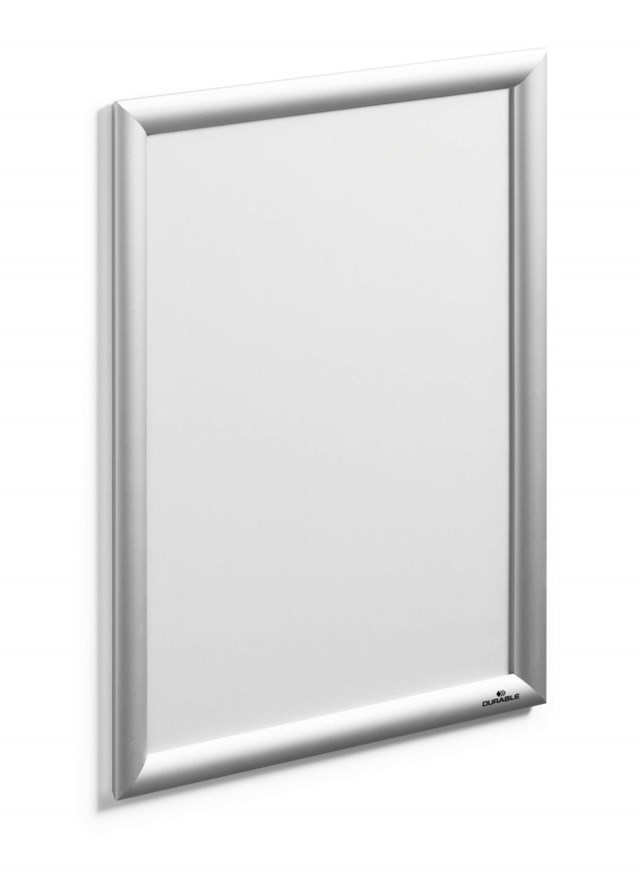 Snäppram Durable Aluminium A3, silver, 25 mm profil - 1