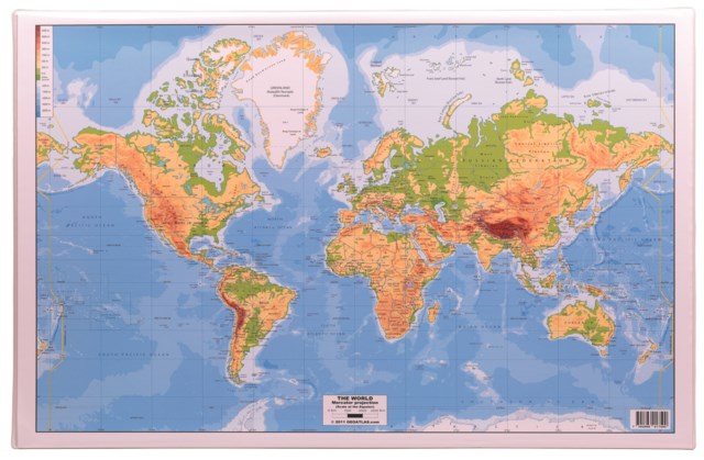 Skrivunderlägg m. världskarta - 1