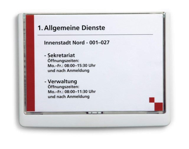 Dörrskylt Durable CLICK SIGN, A5 liggande, 210x148,5 mm - 1