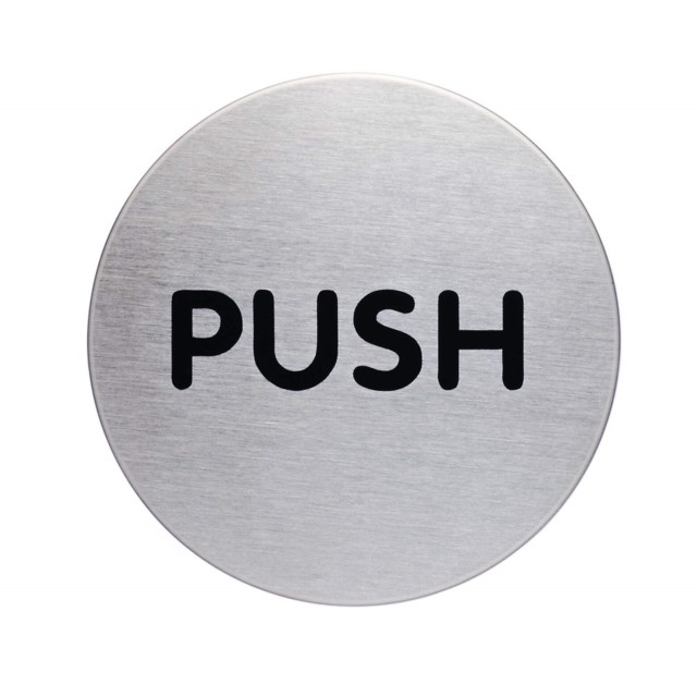 Symbolskylt "PUSH" - 1