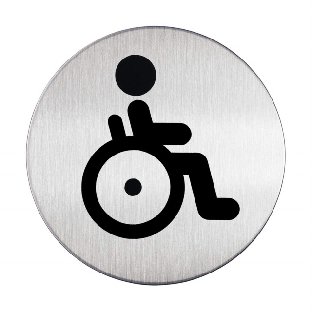Symbolskylt Durable WC Handikapp, rund - 1