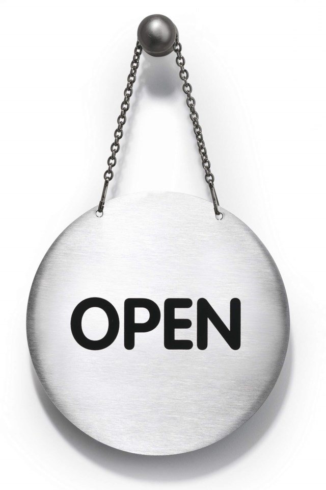 Vändbar skylt "OPEN / CLOSED" - 1