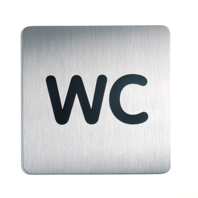 Symbolskylt Durable WC, fyrkantig - 1