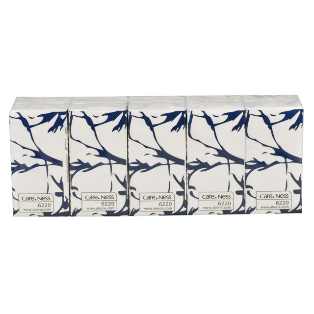 Pappersnäsdukar Care-Ness 3-Lag vit 21x21cm 10X10st/fp - 210x210mm - 1