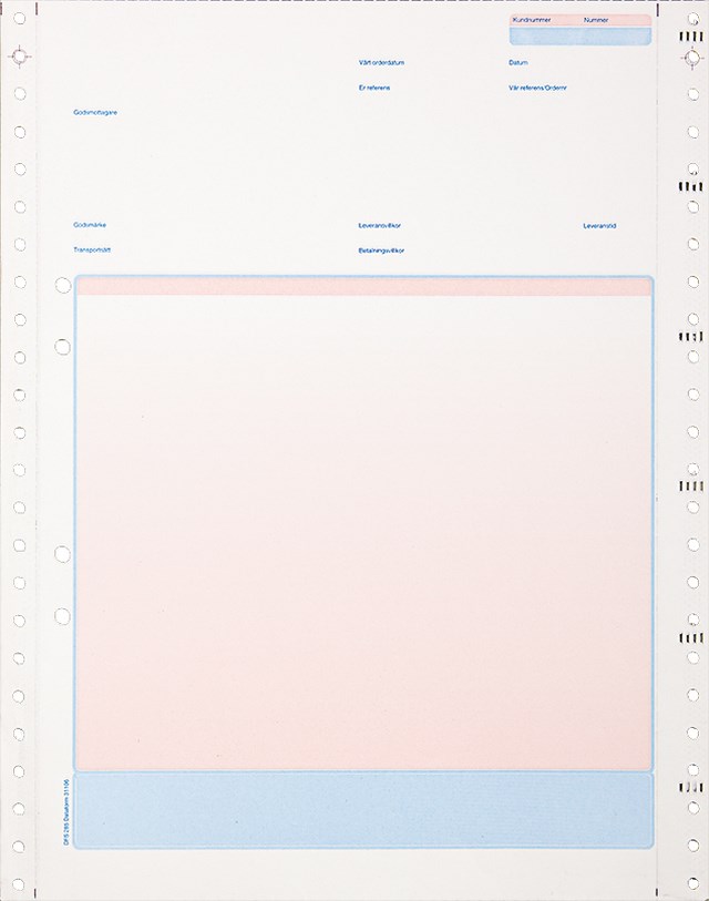 Standardblankett Universal 12"x240mm 4-bladig 300set/fp - 240mmx12" - 1