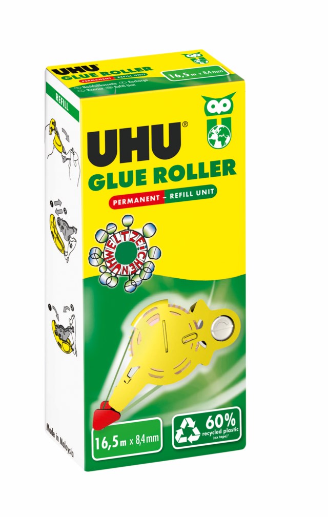Limroller UHU refill 8,4mm x 16,5m - 8,4mmx16,5m - 1