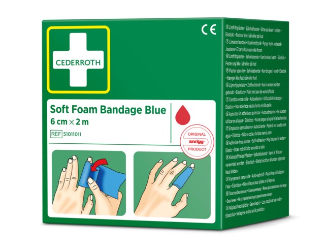 Plåster/Bandage Cederroth Soft Foam detactable (51011011) - 60x2000mm - 1