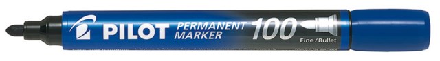 Märkpenna Pilot 100 Permanent blå - 1-4mm - 1