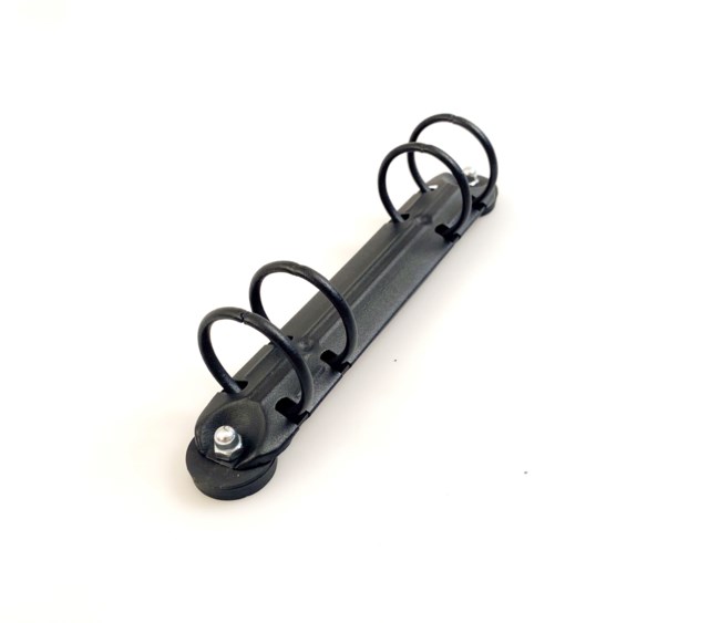 Ringmekanism med gummerad magnet svart 40mm - 40mm - 1
