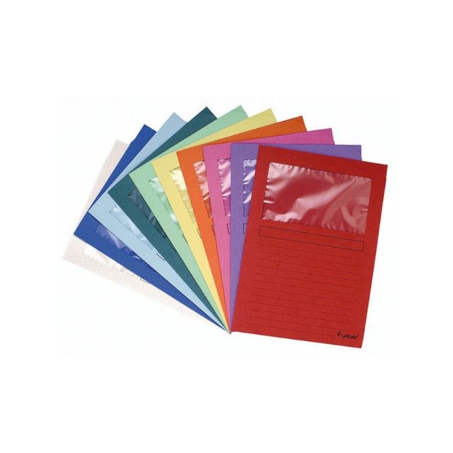 Aktmapp Exacompta med fönster 120g sort, 10st/fp - 1