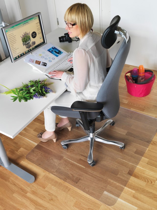Golvskydd för hårda golv PET 120 x 150cm - 1200x1500mm - 1
