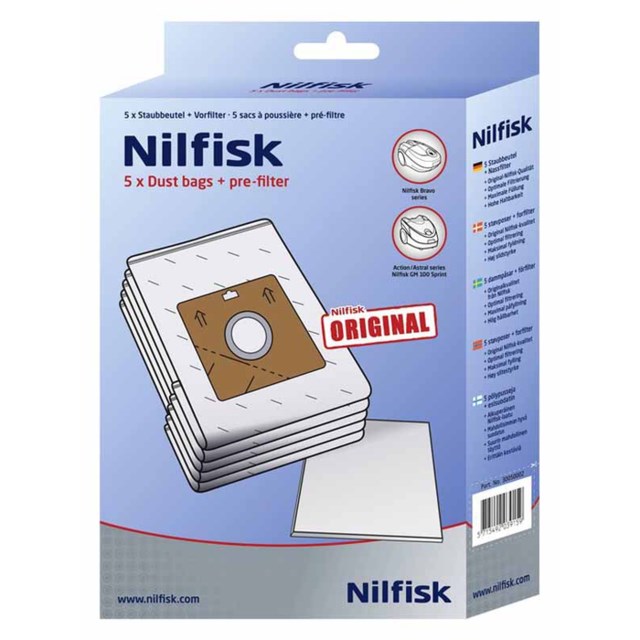 Dammsugarpåsar Nilfisk Power Eco 5St/Fp - 1
