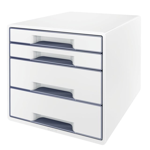 Förvaringsbox Leitz WOW 4 lådor pärlvit/grå - 1