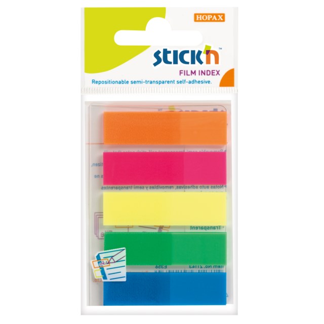 Märkflik Stick´n PP 45x12mm 5 färger - 45x12mm - 1