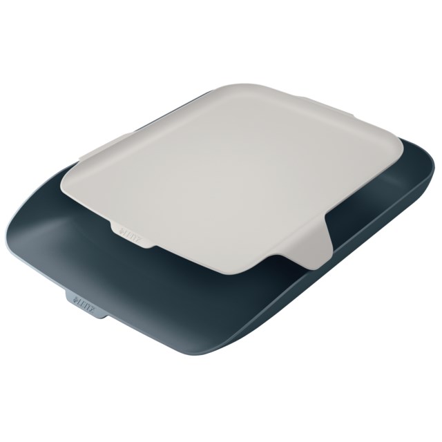 Brevkorg Leitz Cosy med hylla grå - A4/C4 - 1