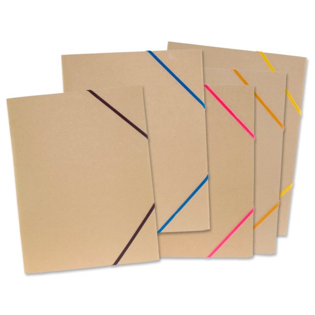 Snoddmapp kartong A4 3-klaff blandade färger - A4 - 1