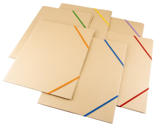 Snoddmapp kartong A4 3-klaff blandade färger - A4 - 1