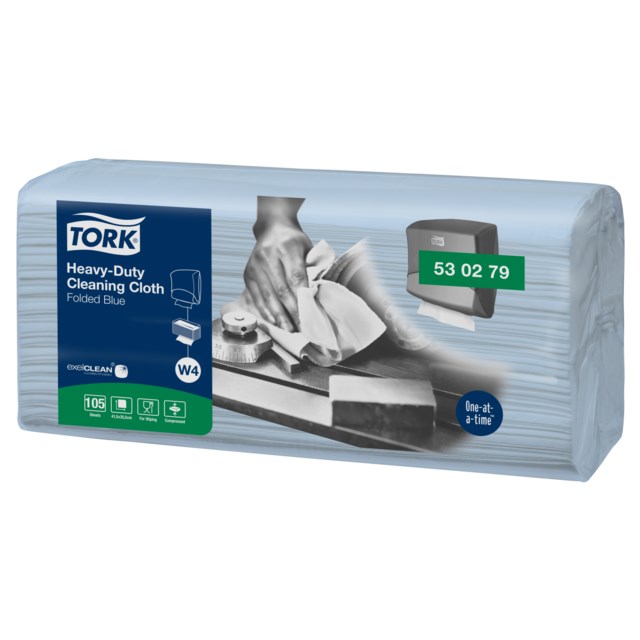 Rengöringsduk Tork W4 Top Pak 35,5x41,5cm blå 105st/fp - 355x415mm - 1