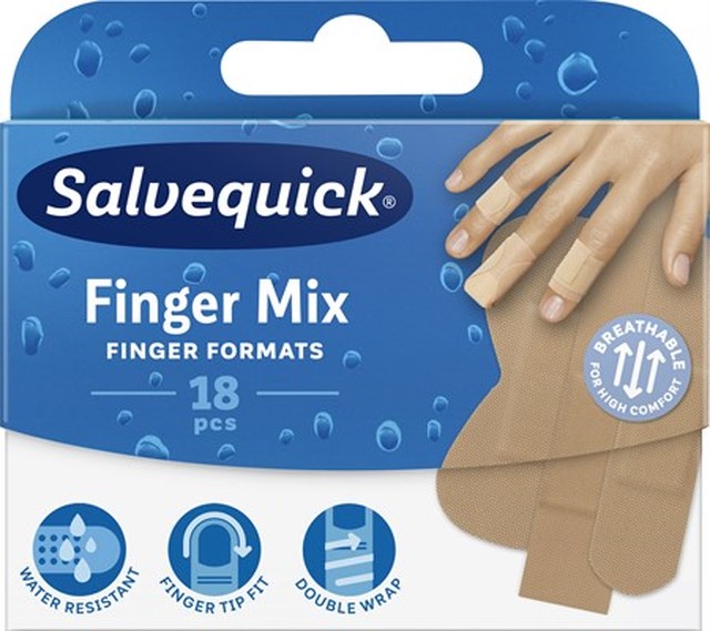 Salvequick Fingerplåster Mix 18 st - 1