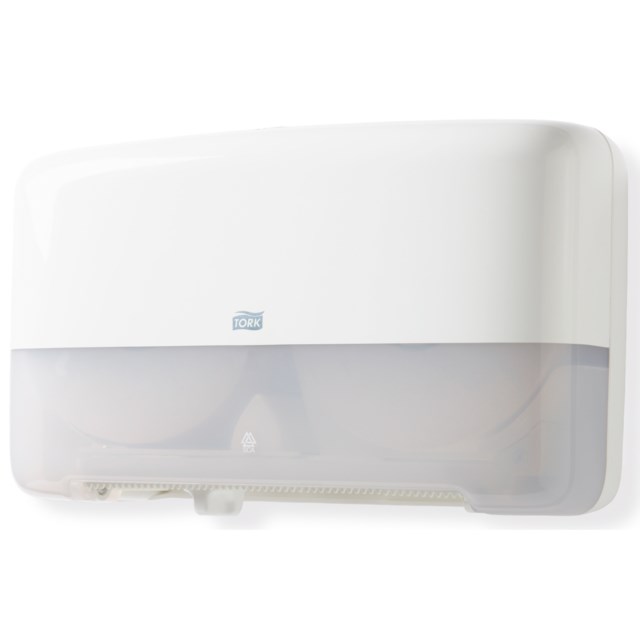 Dispenser Tork T2 Mini Jumbo Twin vit - 256x432x146mm - 1