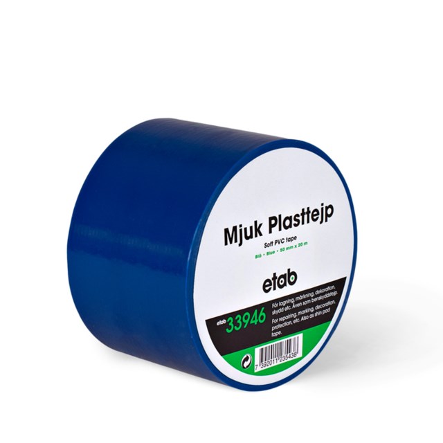 Tejp Mjuk PVC 50mm x 20m blå - 50mmx20m - 1