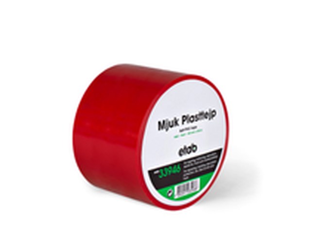 Tejp Mjuk PVC 50mm x 20m röd - 50mmx20m - 1