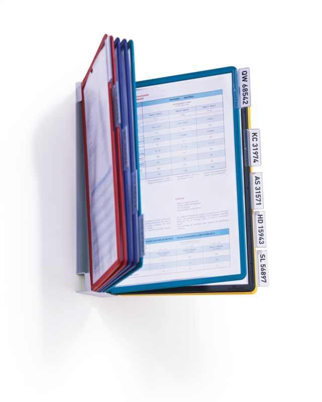 Väggställ Durable Vario A4 10 blandade färger - C60 - 1