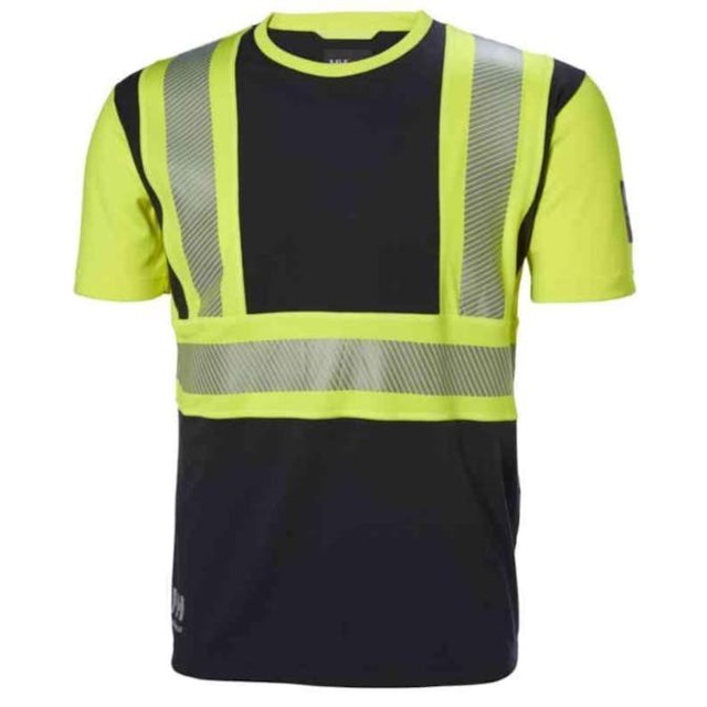 T-shirt HH Icu Hi Vis EN ISO 20471 Kl 1 gul/svart stl 3XL - 3XL - 1
