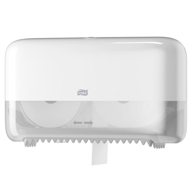 Dispenser Tork T7 Coreless Twin vit - 207x360x130mm - 1