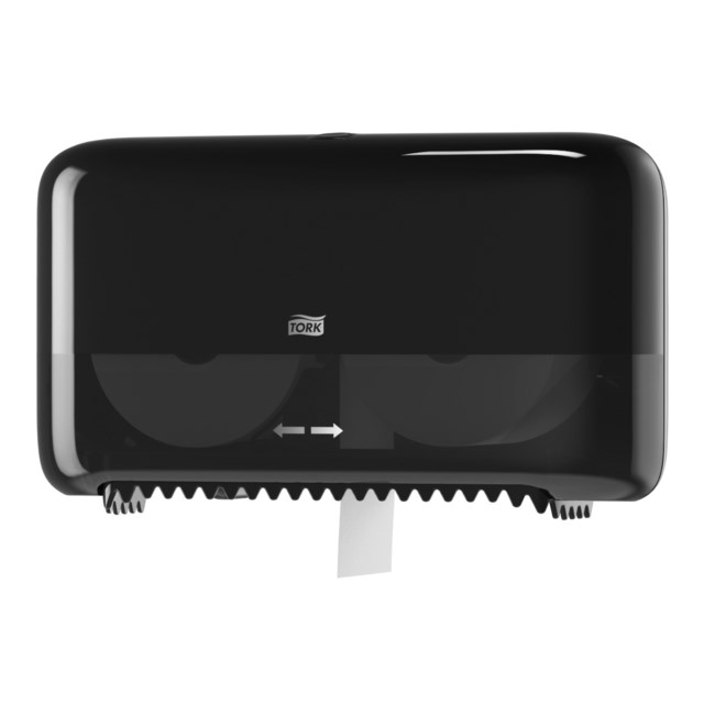 Dispenser Tork T7 Coreless Twin svart - 207x360x130mm - 1
