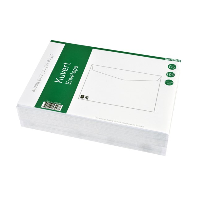 Kuvert Konsument C5 FH vita 100st/fp - C5 - 1