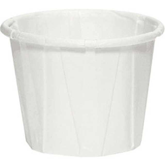 Plissébägare 25 ml Ø 38x28 mm vit 5000-P - 1