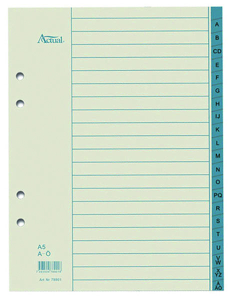 Pappersregister Timing A5 A-Ö, 24 flikar, blå - Kontor & Papper - Pärmar & Register - Register