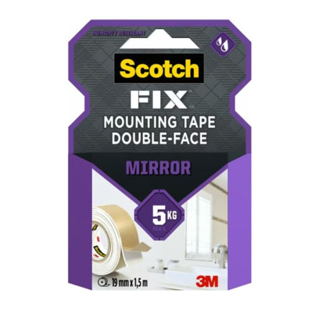 Monteringstejp Scotch Mirror 19mm x 1,5m - 19mmx1,5m - 1