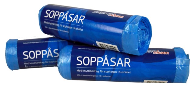 Knytpåse 30L blå HDPE 25st/rl - 30L - 1